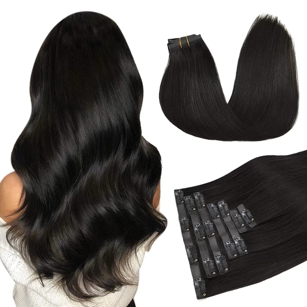 Sassy Hair Extensions - Black (Clip-in)