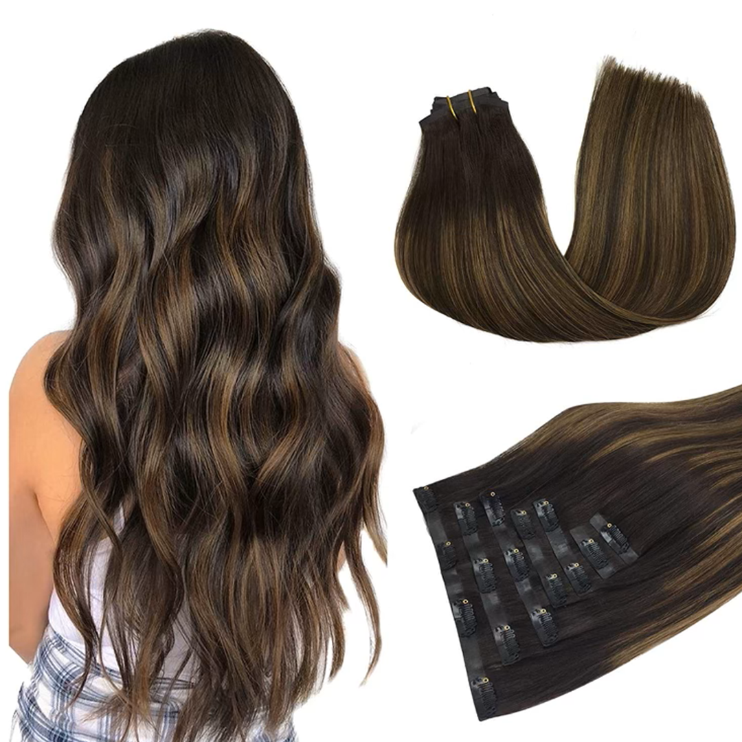 Sassy Hair Extensions - Deep Golden Brown (Clip-in)