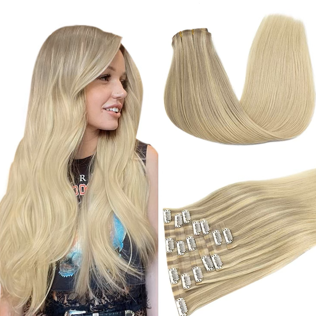 Sassy Hair Extensions - Ash Rooted Blonde (Clip-in)