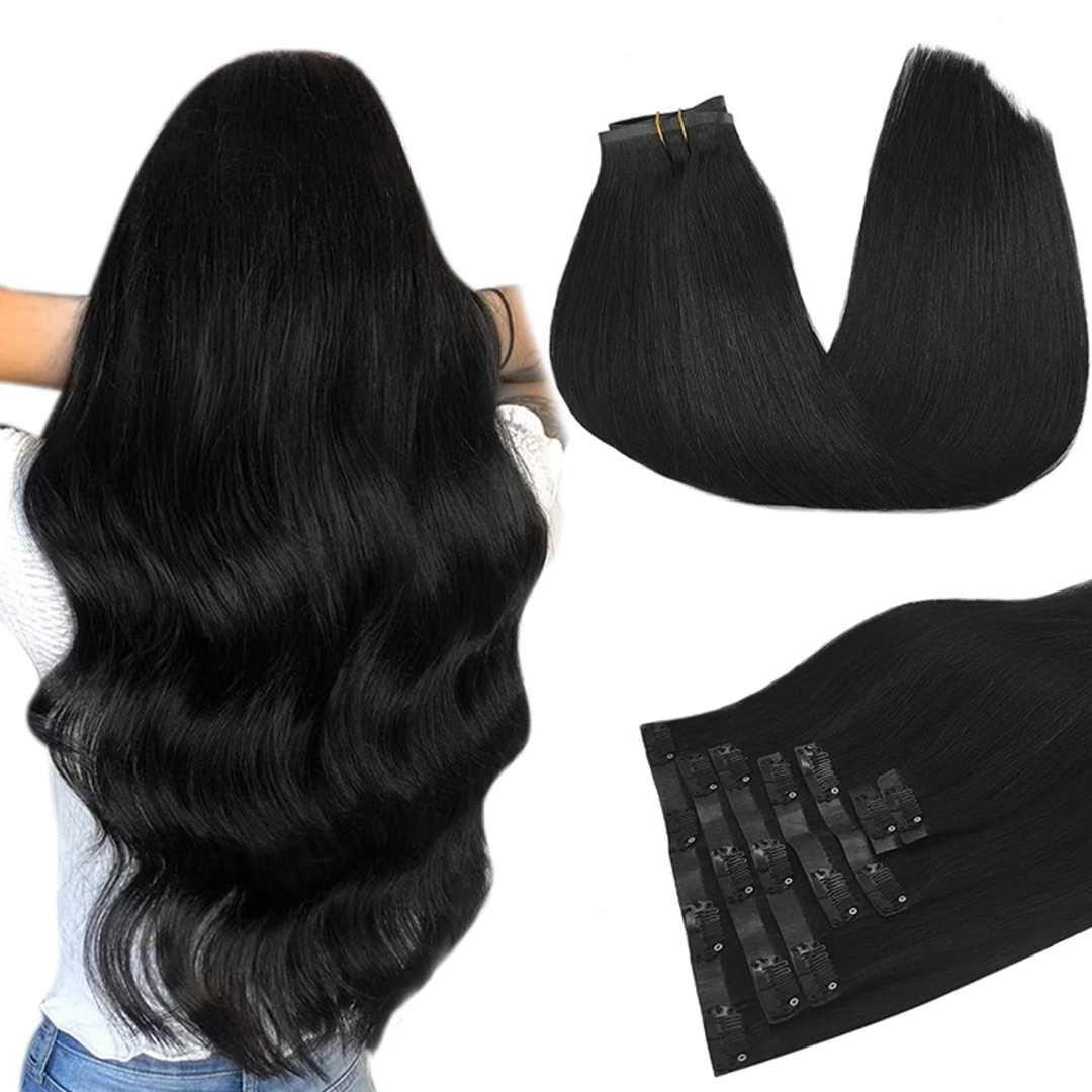 Sassy Hair Extensions - Jet Black (Clip-in)