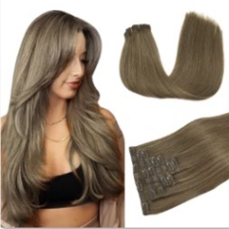 Sassy Hair Extensions - Ash Brown (Clip-in)