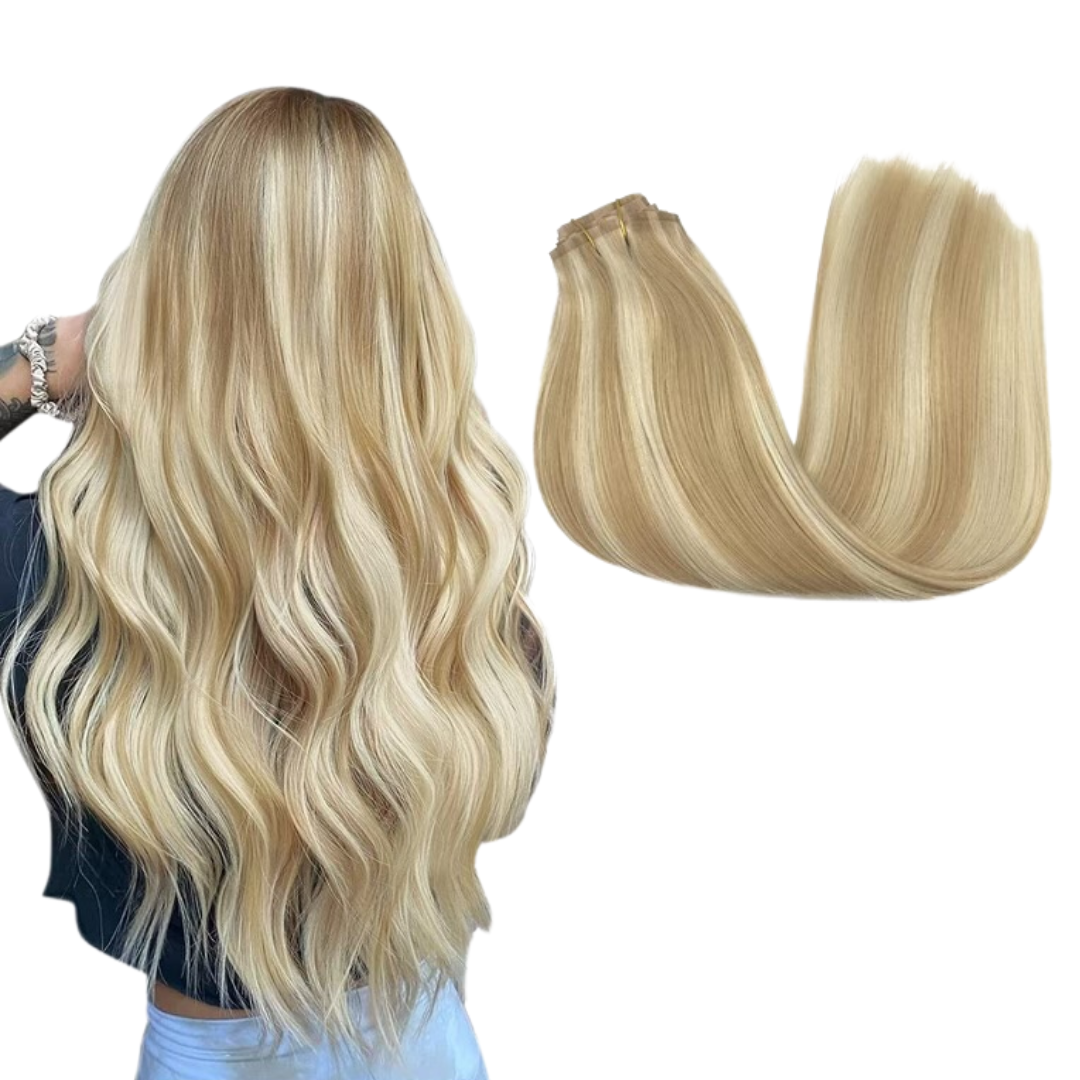 Sassy Hair Extensions - Walnut Blonde (6D Hair Gun Extension)