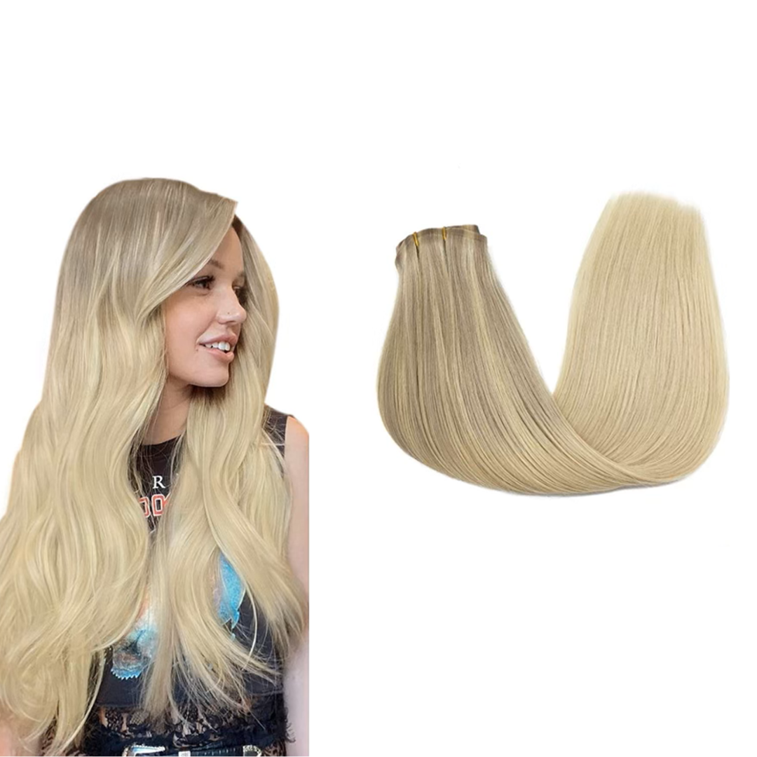 Sassy Hair Extensions - Ash Rooted Blonde (6D Hair Gun Extension)