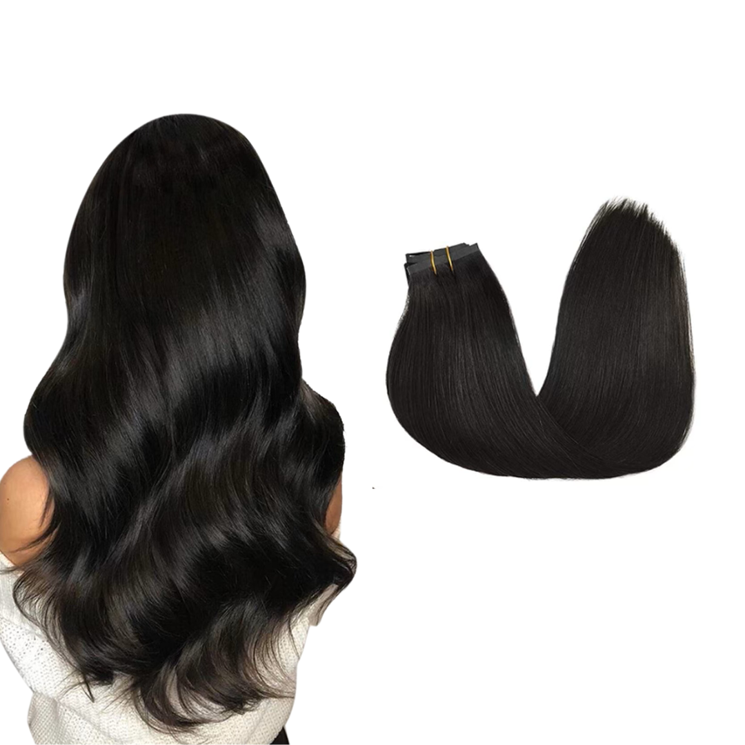 Sassy Hair Extensions - Black  (6D Hair Gun Extension)